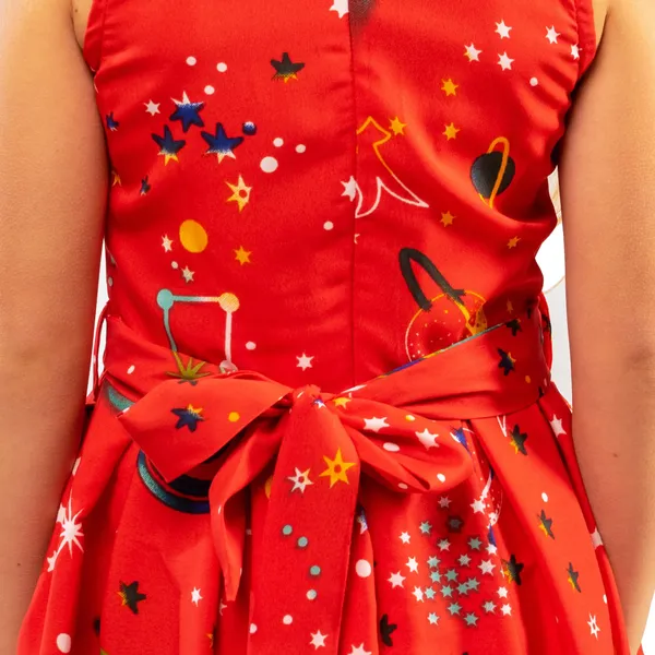 Red_Baby_Girls_Casual_Dress_Shoulder_Bow_Kids_Summer_Party_Sleeveless_Dresses