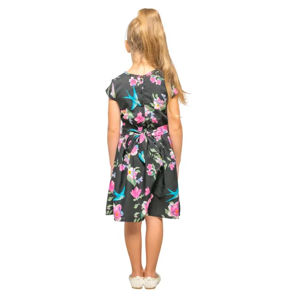 Black_Baby_Girls_Casual_Dress_Shoulder_Collar_Kids_Summer_Party_Half_Sleeves_Dresses