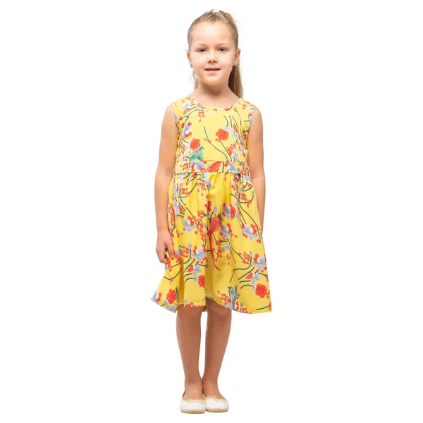 Yellow_Baby_Girls_Casual_Dress_Kids_Summer_Party_Sleeveless_Dresses