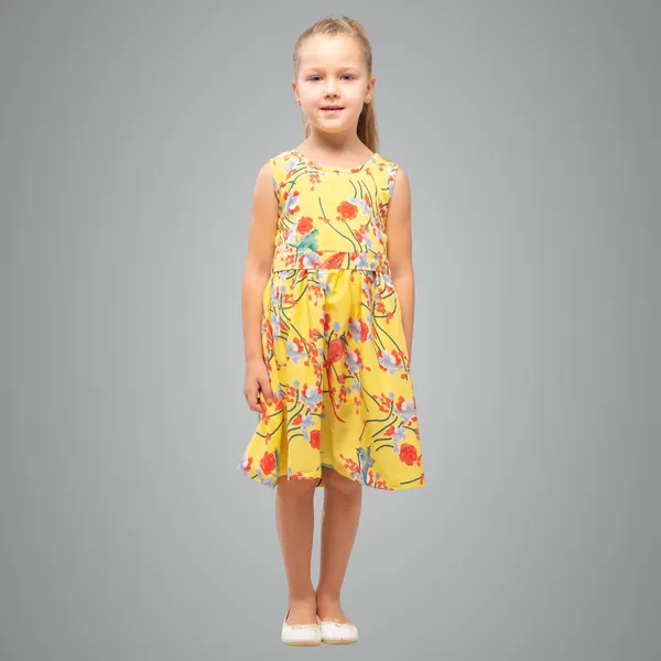 Yellow_Baby_Girls_Casual_Dress_Kids_Summer_Party_Sleeveless_Dresses
