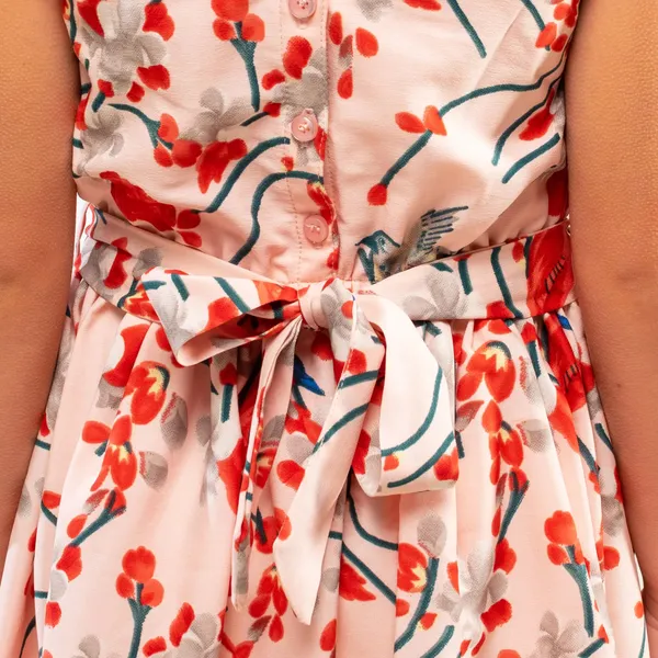 Pink_Baby_Girls_Casual_Dress_Shoulder_Bow_Kids_Summer_Party_Sleeveless_Dresses