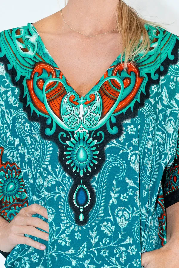 Elegant_Teal_Kaftan_Dresses_for_Women_-_Ideal_for_Loungewear_&_Swimwear_Modern_Caftans_Long_Dresses