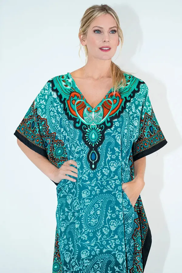 Elegant_Teal_Kaftan_Dresses_for_Women_-_Ideal_for_Loungewear_&_Swimwear_Modern_Caftans_Long_Dresses