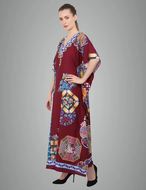 Elegant_Maroon_Kaftan_Dresses_for_Women_-_Ideal_for_Loungewear_&_Swimwear_Modern_Caftans_Long_Dresses