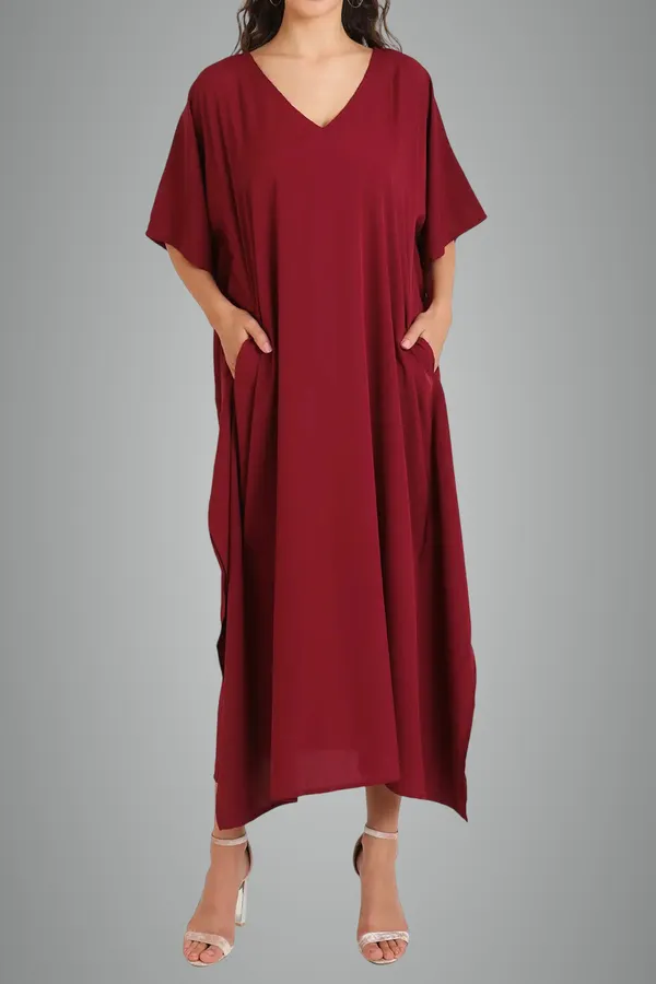 Elegant_Burgundy_Kaftan_Dresses_for_Women_-_Ideal_for_Loungewear_&_Swimwear_Modern_Caftans_Long_Dresses