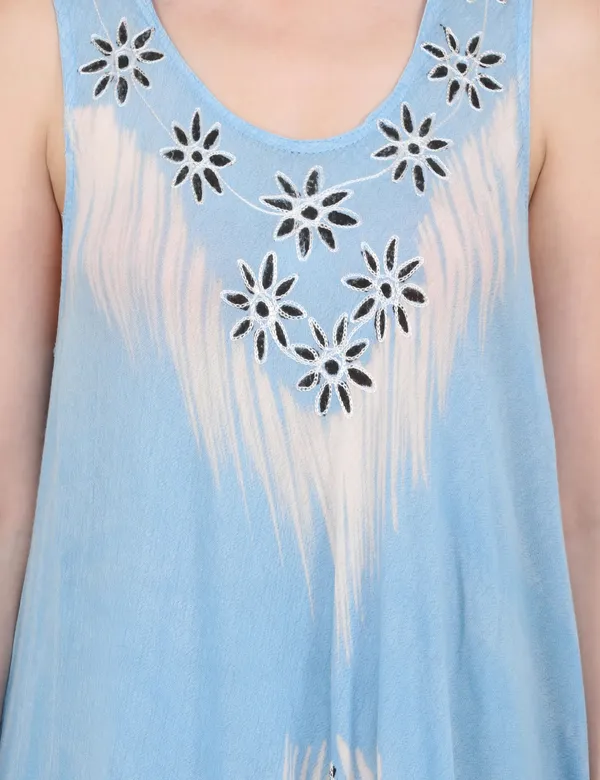 Blue_100%_Viscose_Midi_Dresses_For_Women