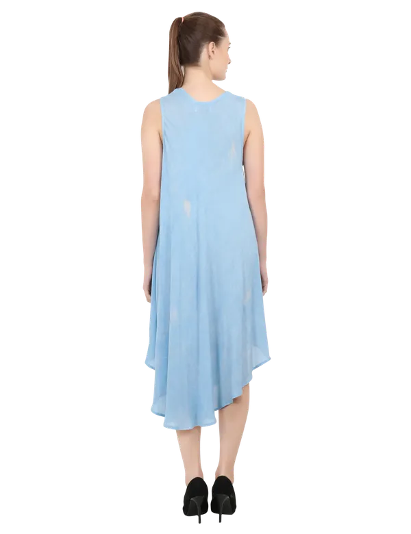 Blue_100%_Viscose_Midi_Dresses_For_Women