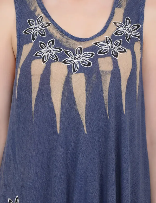 Navy_100%_Viscose_Midi_Dresses_For_Women