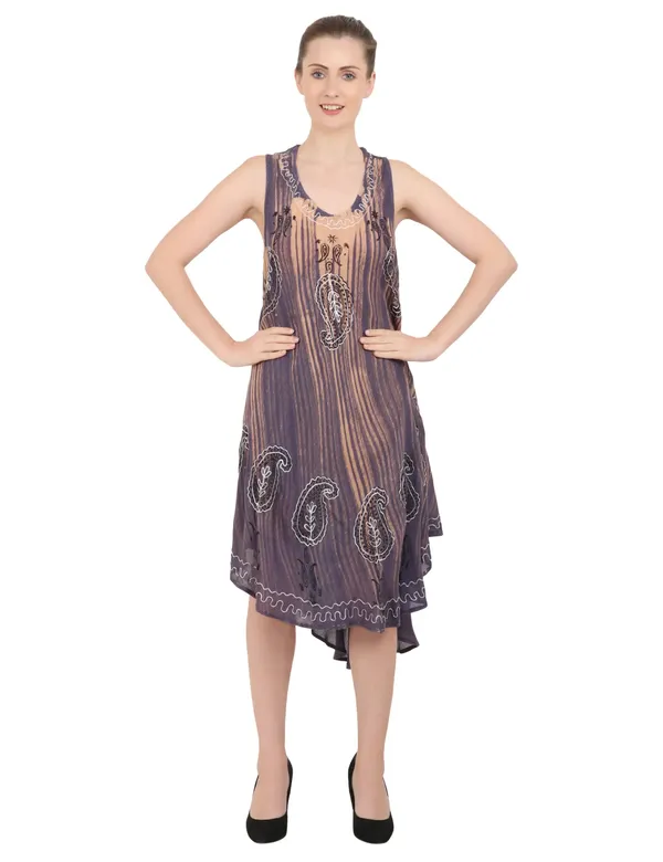 Midi_Dresses_For_Women_|_100%_Viscose_|_Purple