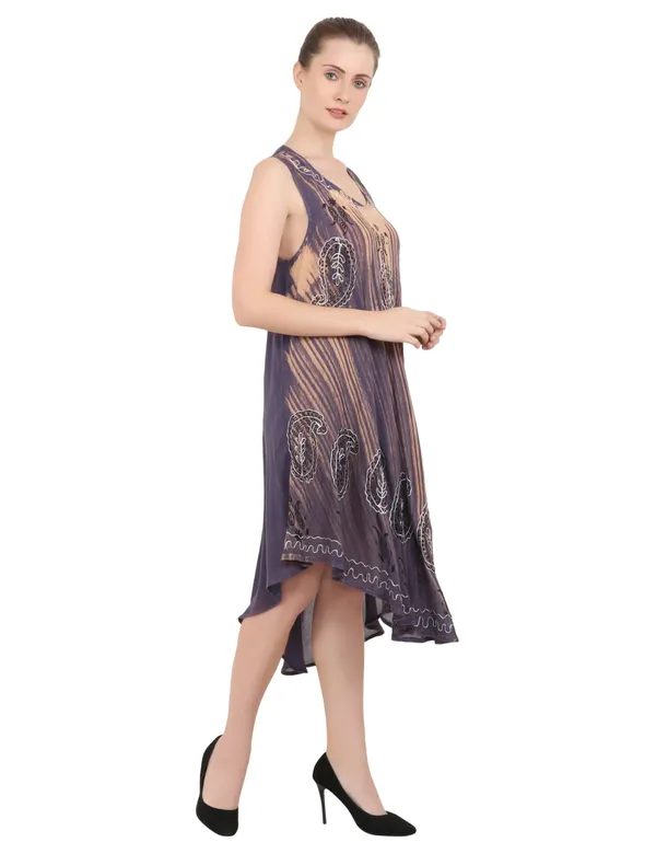 Midi_Dresses_For_Women_|_100%_Viscose_|_Purple