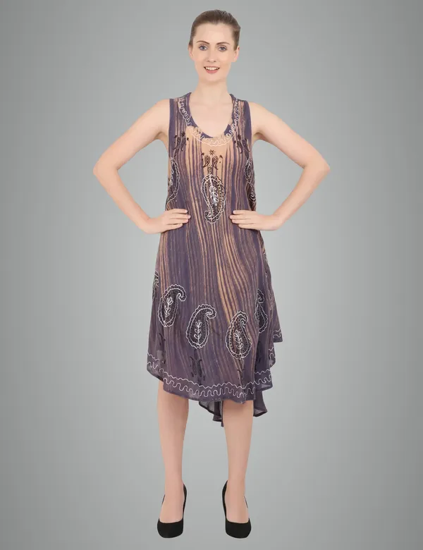 Midi_Dresses_For_Women_|_100%_Viscose_|_Purple