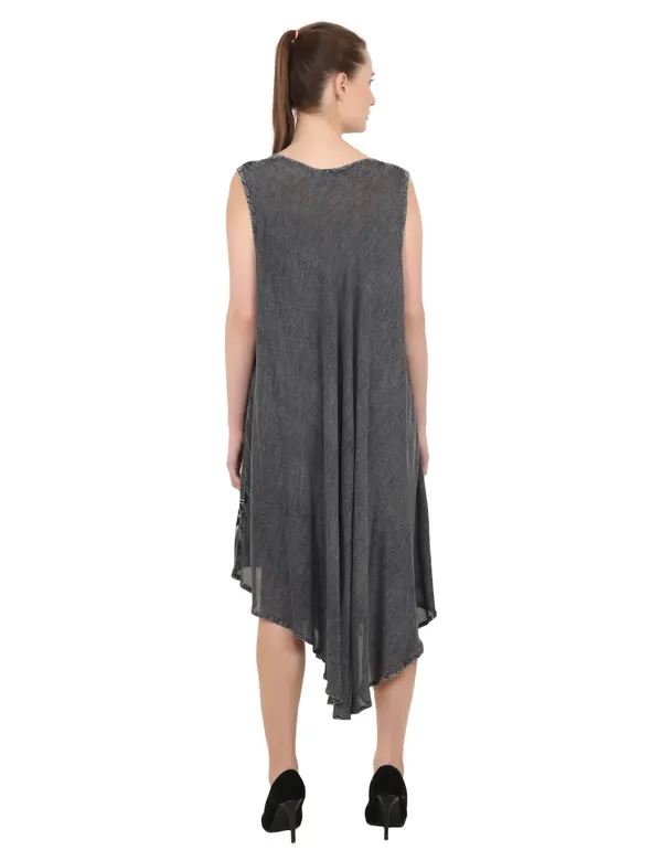 Midi_Dresses_For_Women_|_100%_Viscose_|_Black