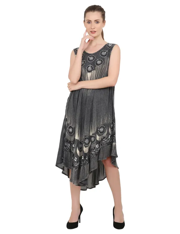 Midi_Dresses_For_Women_|_100%_Viscose_|_Black