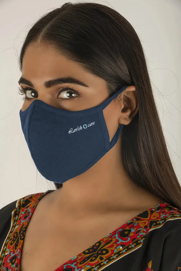Blue_95%_Cotton_&_5%_Spandex_Mask_For_Women