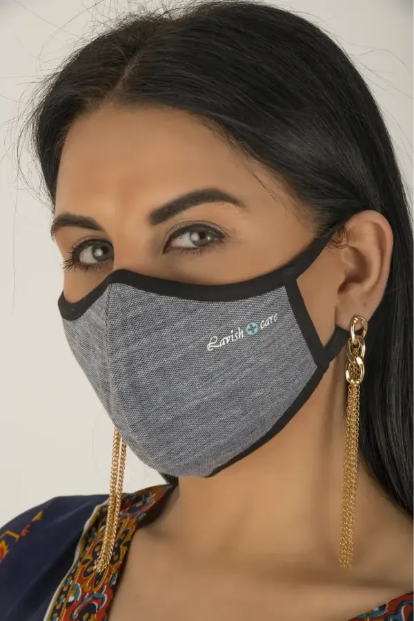 Grey_95%_Cotton_&_5%_Spandex_Mask_For_Women