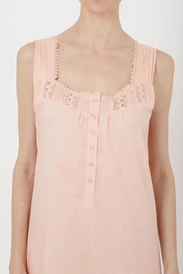 Peach_100%_Cotton_Night_Dresses_For_Women
