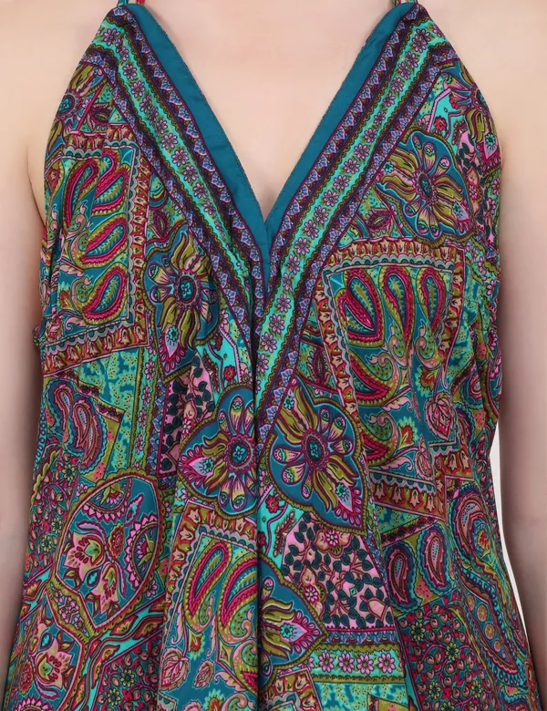 Green_100%_Polyester_Casual_Dresses_For_Women