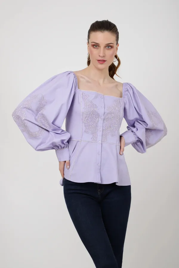 Peplum_Top_with_Square_Neckline,_Lace_Inserts_Embroidery_Tonal_Colors_Centre_Front_Button_Opening_for_Women