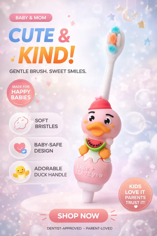 BUNNIES_Soft_Bristle_Cartoon_Toothbrush_(_Pack_Of_1_)_–_Animal_Design_Softs_Tooth_Brush,_Extra_Microfiber_Soft_Bristles_Toothbrush_for_2-7_Years_old_Children,_Manual_Toothbrush_for_Kids,_Boys_and_Girls_Random_color_design