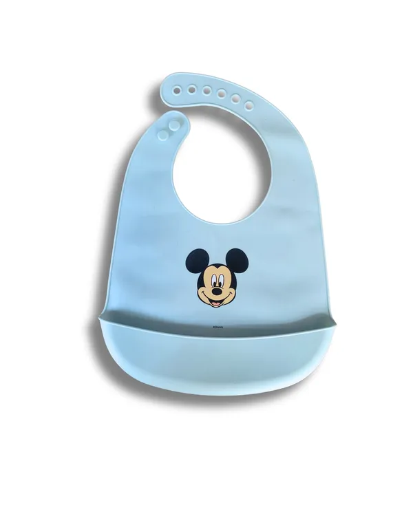 BUNNIES_Waterproof_Silicone_Baby_Bib_for_Feeding_&_Weaning,_Adjustable_Neckline_with_Buttons,_BPA_Free,_Washable_&_Reusable,_6-36_Months,_Soft,_Mess_Proof_Baby_Feeding_Bib,_Odourless_(Random_color_design)