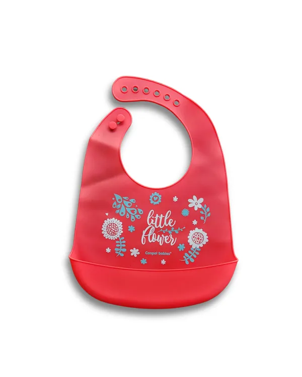 BUNNIES_Waterproof_Silicone_Baby_Bib_for_Feeding_&_Weaning,_Adjustable_Neckline_with_Buttons,_BPA_Free,_Washable_&_Reusable,_6-36_Months,_Soft,_Mess_Proof_Baby_Feeding_Bib,_Odourless_(Random_color_design)