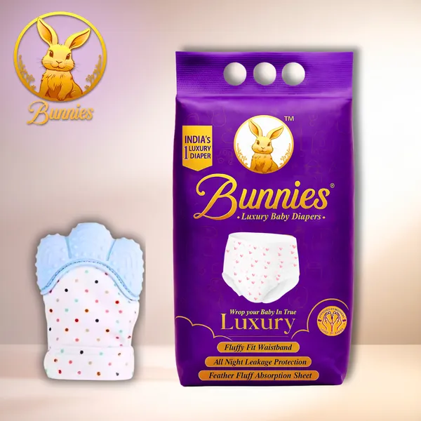 Silicone_Baby_Soft_Teething_Mitten_Teether_Glove(1_Piece)|Teether_For_3_To_6_Months_Baby|Teething_Pain_Relief_Toy_Glove|Natural_Remedy_For_Infants_+_Super_Comfort_Pant_Style_Baby_Diapers,_Cotton_Ultra_Soft_Diaper_With_Leakage_Guard_&_Anti-Bacterial,_Moisture_Lock_Upto_12_Hrs,_Pack_Of_25_Diapers