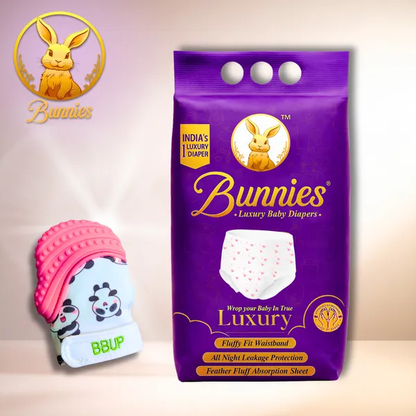 Silicone_Baby_Soft_Teething_Mitten_Teether_Glove(1_Piece)|Teether_For_3_To_6_Months_Baby|Teething_Pain_Relief_Toy_Glove|Natural_Remedy_For_Infants_+_Super_Comfort_Pant_Style_Baby_Diapers,_Cotton_Ultra_Soft_Diaper_With_Leakage_Guard_&_Anti-Bacterial,_Moisture_Lock_Upto_12_Hrs,_Pack_Of_25_Diapers