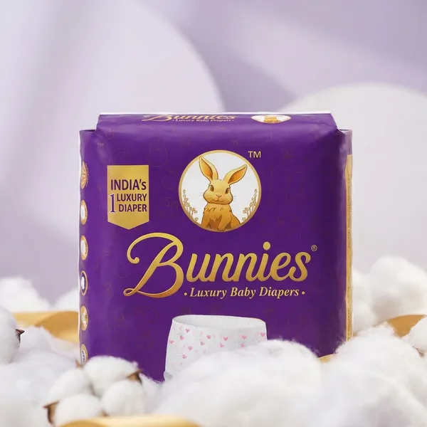 Bunnies_Baby_Teether_Mittens_Gloves_With_Fruit_Shape_Chew_Toy_For_Newborn,_Infant_&_Toddlers_(1_Glove_And_3_Fruit_Teether)_+_Bunnies_Super_Comfort_Pant_Style_Baby_Diapers,_Cotton_Ultra_Soft_Diaper_With_Leakage_Guard_&_Anti-Bacterial_,_Pack_Of_25_Diapers