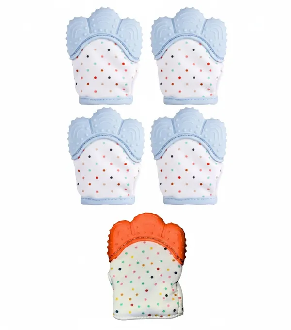 Bunnies_Silicone_Baby_Soft_Teething_Mitten_Teether_Glove|Teether_For_3_To_6_Months_Baby|Teething_Pain_Relief_Toy_Glove|Natural_Remedy_For_Infants_&_Toddlers_(5_Mitten_Piece)_(Printed_Multi_Color)