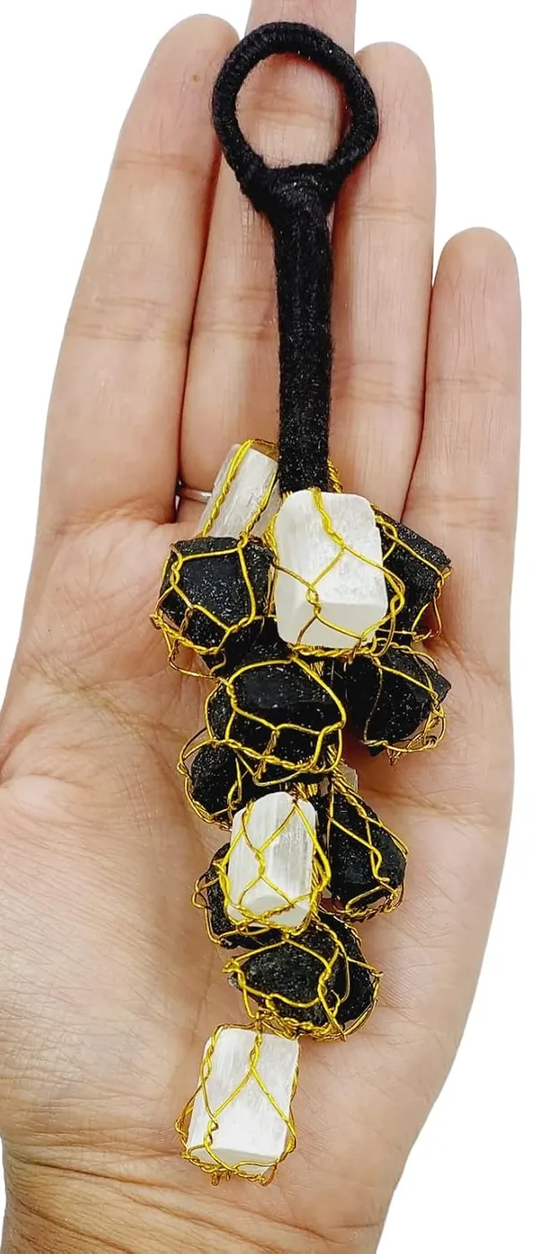 Crystals_Mate_Black_Tourmaline_Rough_Chunks_Hanging_|_Turkish_Black_&_White_Tourmaline_Crystal_for_Protection_&_Energy_Cleansing_|_Elegant_Spiritual_DÃ©cor