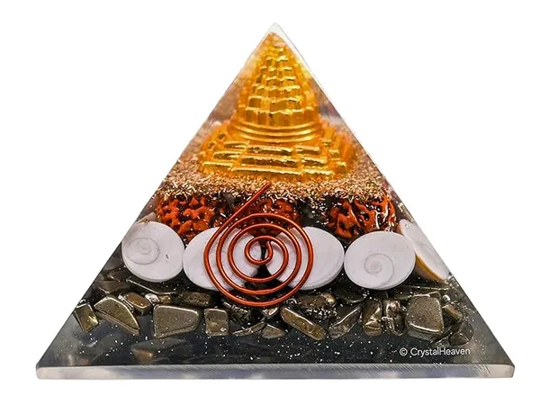 Laxmi_Money_Magnet_Pyrite_Pyramid_for_Home_|_Pyrite_with_Rudraksha,_Gomati_Chakra_&_Shree_Yantra_|_Vastu_Pooja_Item_for_Financial_Growth_&_Positive_Energy