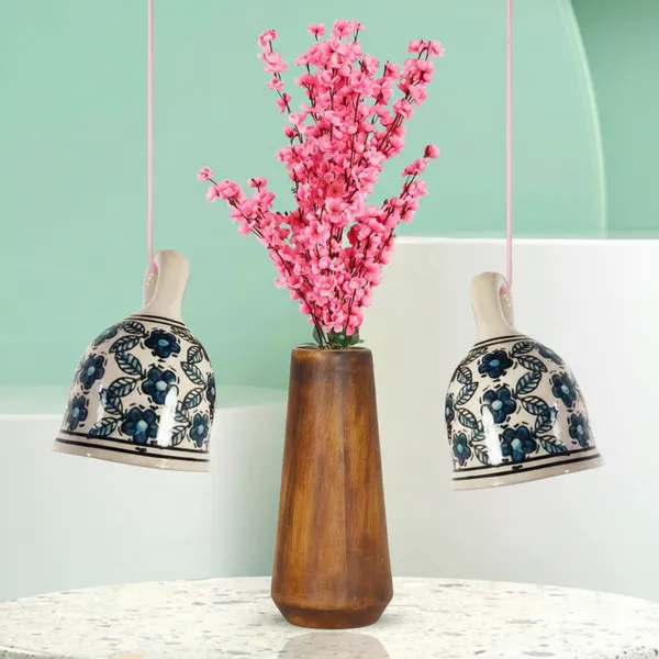 Multicolour_Jerry_Bell_Big_Showpiece__And_Brown_Finlay_Ceramic_Vase_For_Home_Decor_And_Gifting_Combo_Pack_Of_2