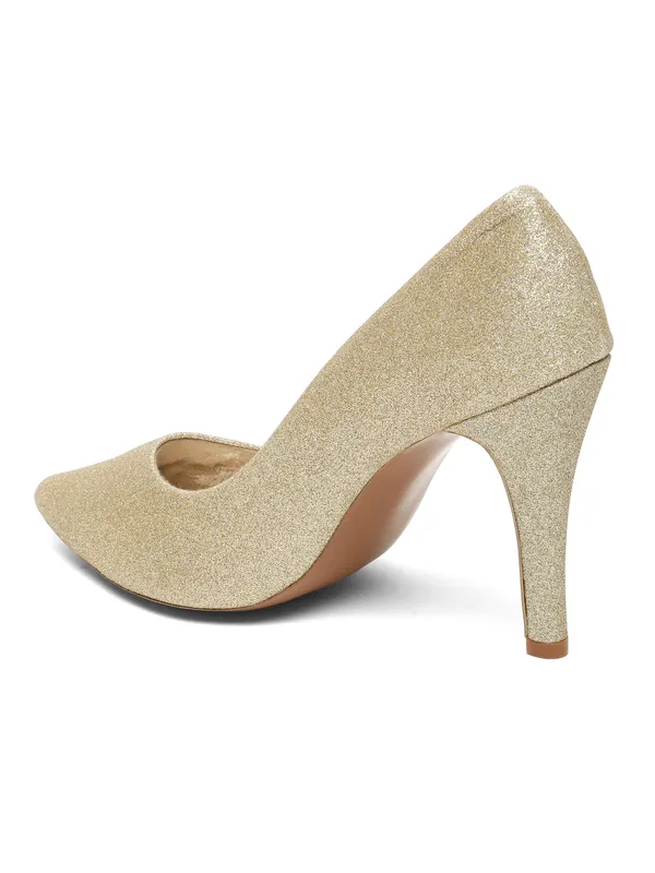 Gold_Synthetic_Leather_Block_Heels_Pumps_Slip_On_For_Women_And_Girls
