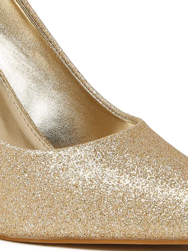 Gold_Synthetic_Leather_Block_Heels_Pumps_Slip_On_For_Women_And_Girls