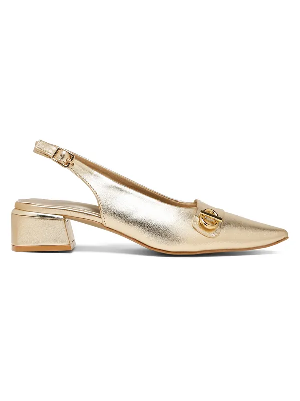 Gold_Synthetic_Leather_Block_Heels_Pumps_Slip_On_For_Women_And_Girls