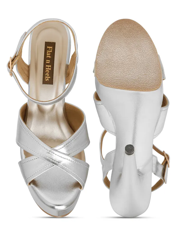 Silver_Synthetic_Leather_Block_Heels_Pumps_Sandal_For_Women_And_Girls