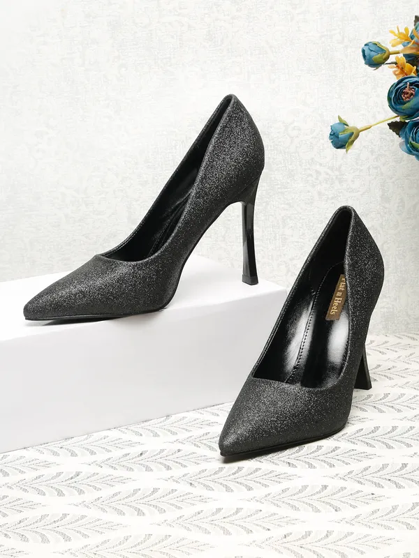 Black_Synthetic_Leather_Block_Heels_Pumps_Slip_On_For_Women_And_Girls