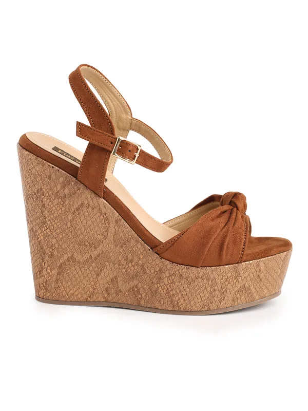 Brown_Suede_Wedge_Heels_Sandal_For_Women_And_Girls