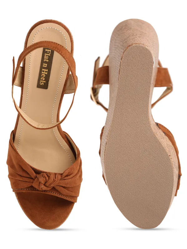Brown_Suede_Wedge_Heels_Sandal_For_Women_And_Girls