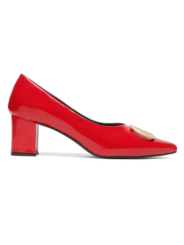 Red_Patent_Block_Heels_Pumps_Slip_On_For_Women_And_Girls