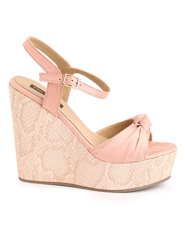 Pink_Suede_Wedge_Heels_Sandal_For_Women_And_Girls