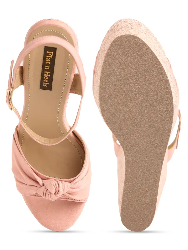 Pink_Suede_Wedge_Heels_Sandal_For_Women_And_Girls