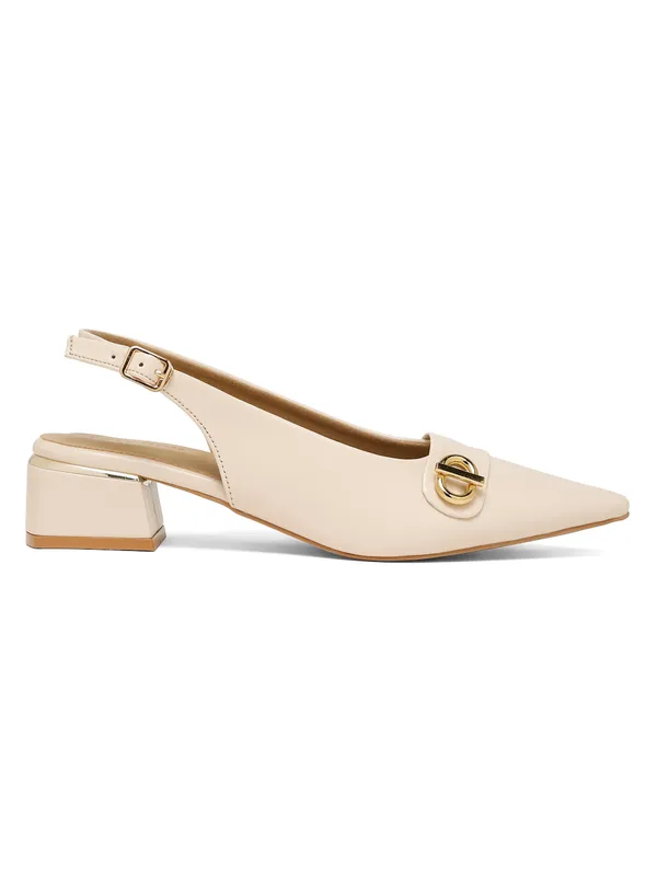 Beige_Synthetic_Leather_Block_Heels_Pumps_Slip_On_For_Women_And_Girls
