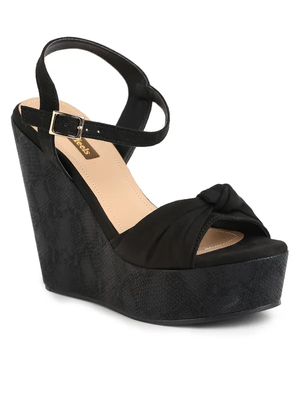 Black_Suede_Wedge_Heels_Sandal_For_Women_And_Girls
