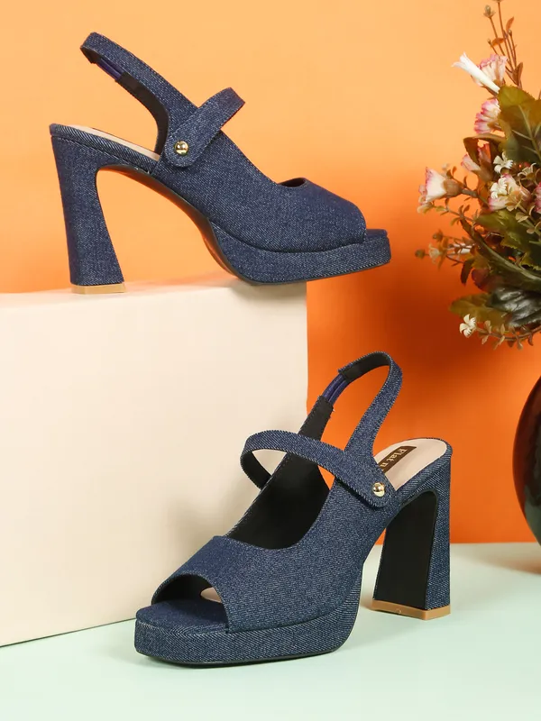 Navy__Denim_Block_Sandals_For_Women
