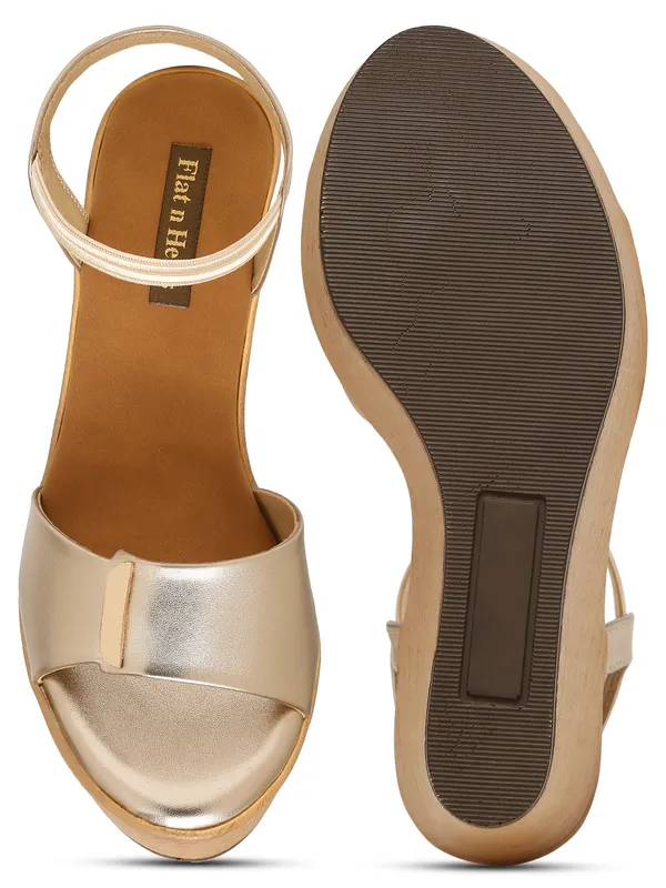 Gold_Synthetic_Leather_Wedge_Heels_Pumps_Sandal_For_Women_And_Girls