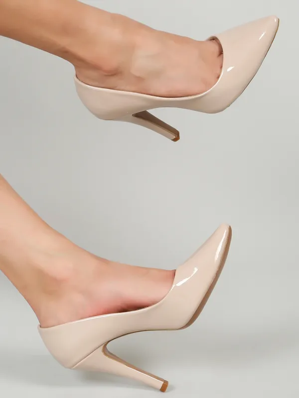 Beige_Patent_Stilletoes_Heels_Pumps_Slip_On_For_Women_And_Girls