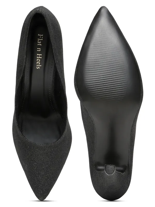 Black_Synthetic_Leather_Block_Heels_Pumps_Slip_On_For_Women_And_Girls