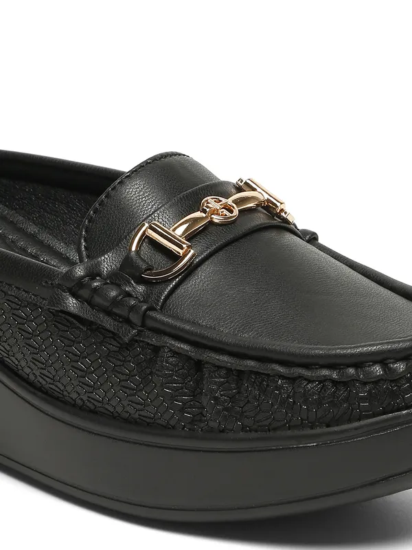 Black_Synthetic_Leather_Loafers_For_Women_And_Girls