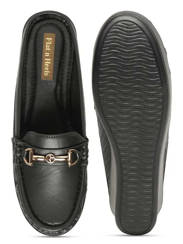 Black_Synthetic_Leather_Loafers_For_Women_And_Girls